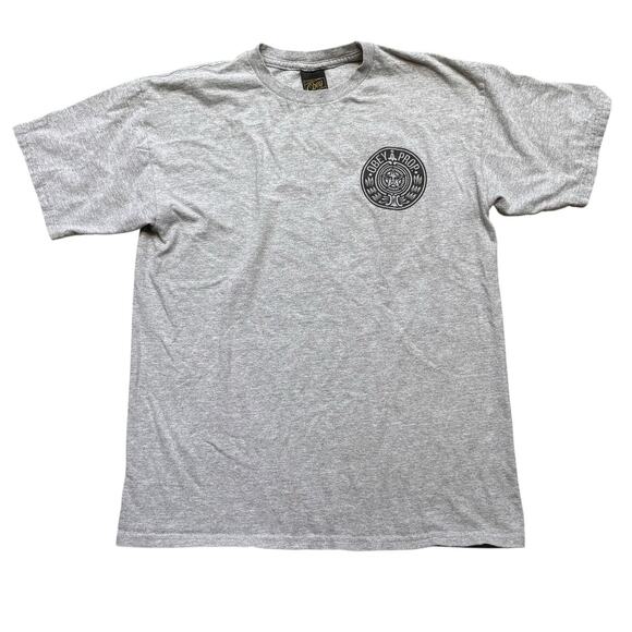 Obey Heather Gray Propaganda Logo Short Sleeve Graphic Print Men’s Size Medium - Picture 2 of 5